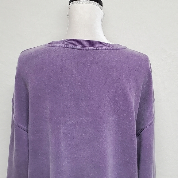 VINTAGE The Red Hat Ladies OOAK Handmade Stone Wash Purple Embroidery Sweatshirt - Picture 11 of 12